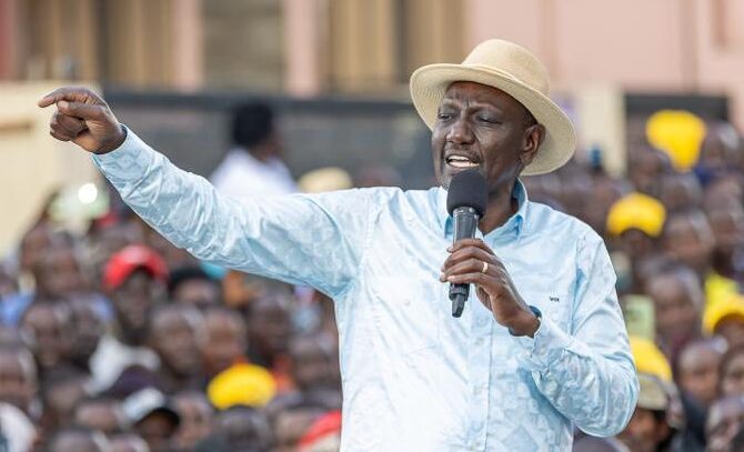 President William Ruto speaks during a past rally. Photo: Courtesy