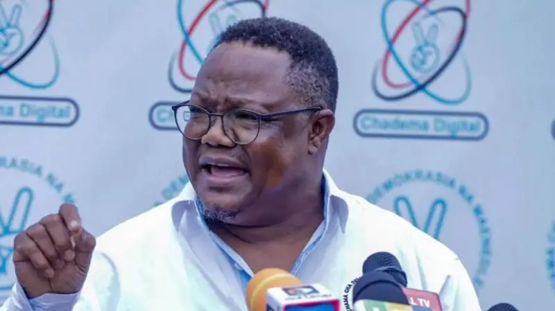 CHADEMA leader Tudu Lissu during a past presser. Photo: Courtesy