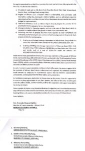 Page two out of two of Githurai Ward MCA's resignation letter. Photo: Voice of Lang'ata | X